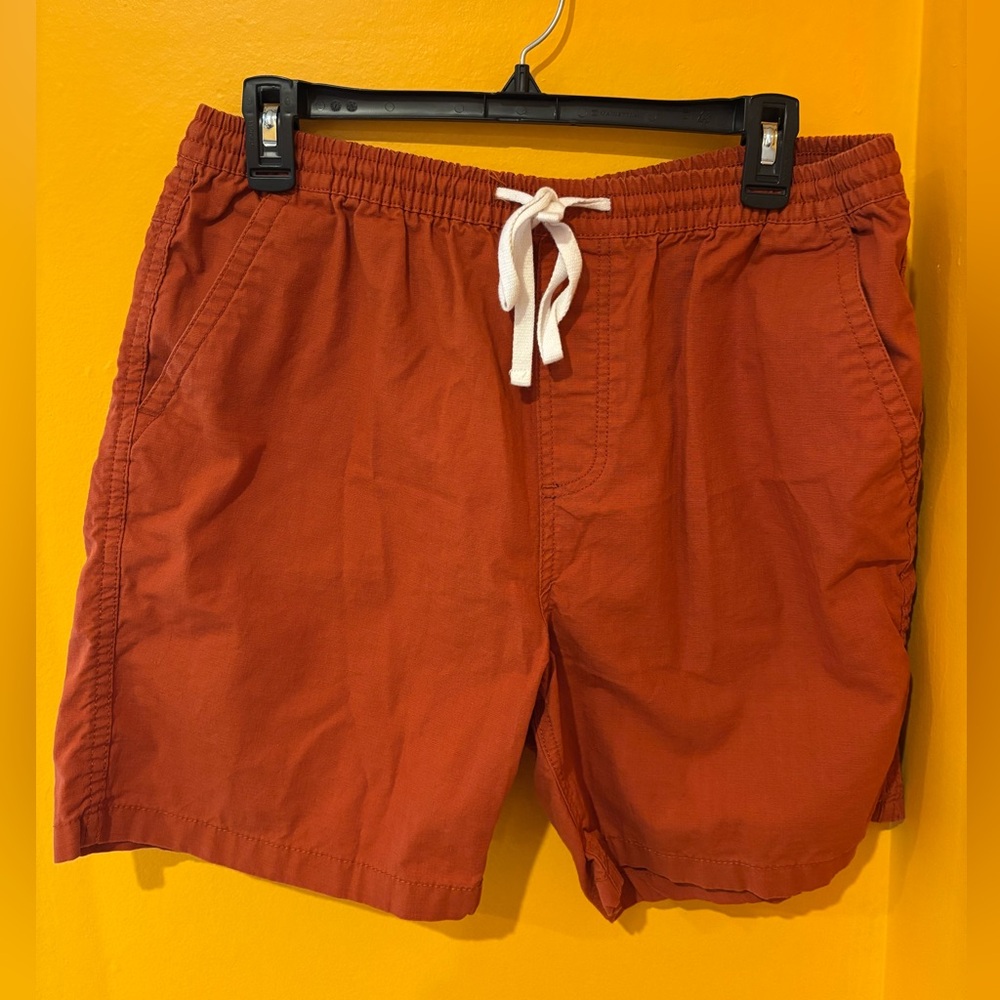 Cotton On Men's Swim Trunks in Rust with White Drawstring